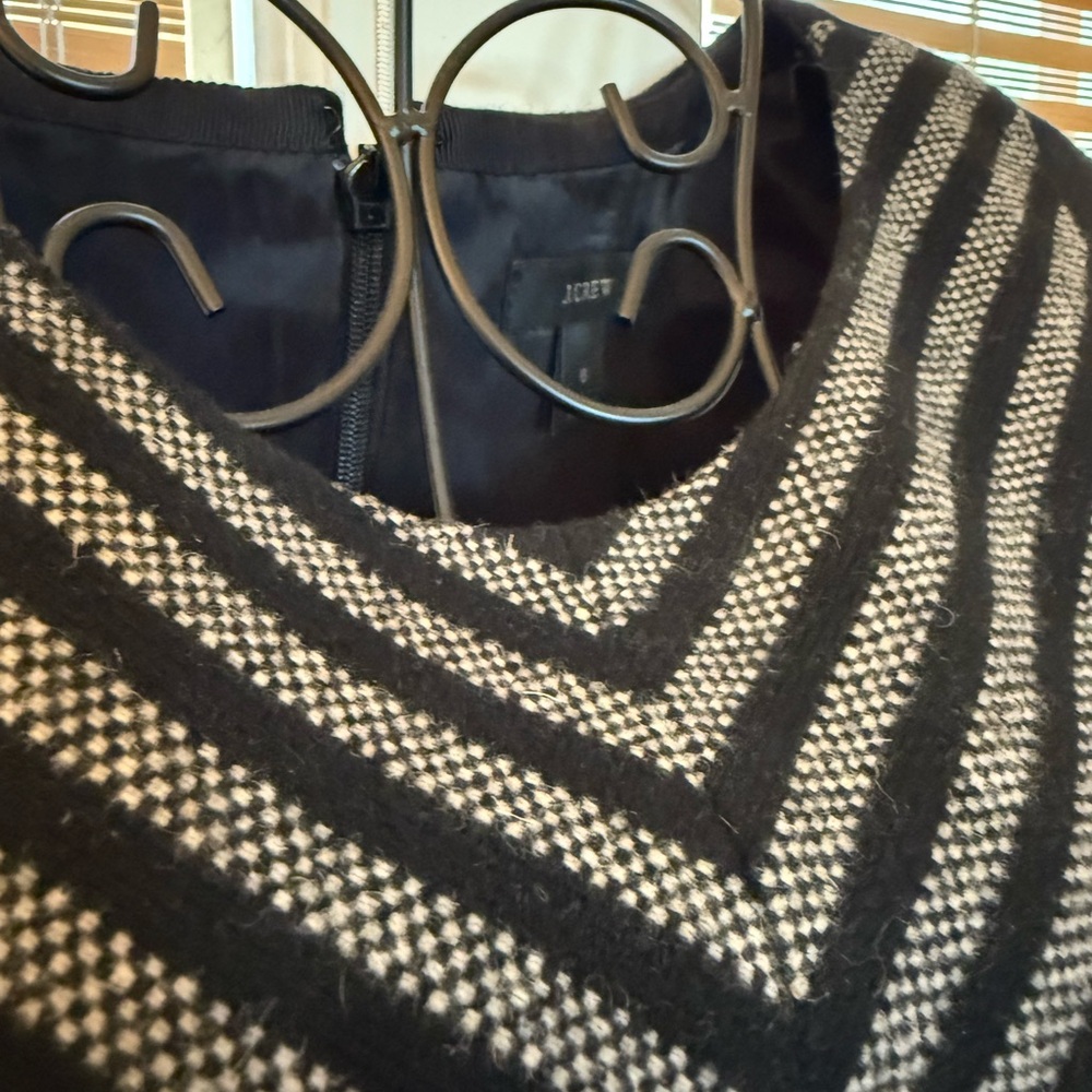 Elegant Black and Gray Chevron Dress